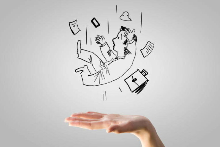 spadający przedsiębiorca